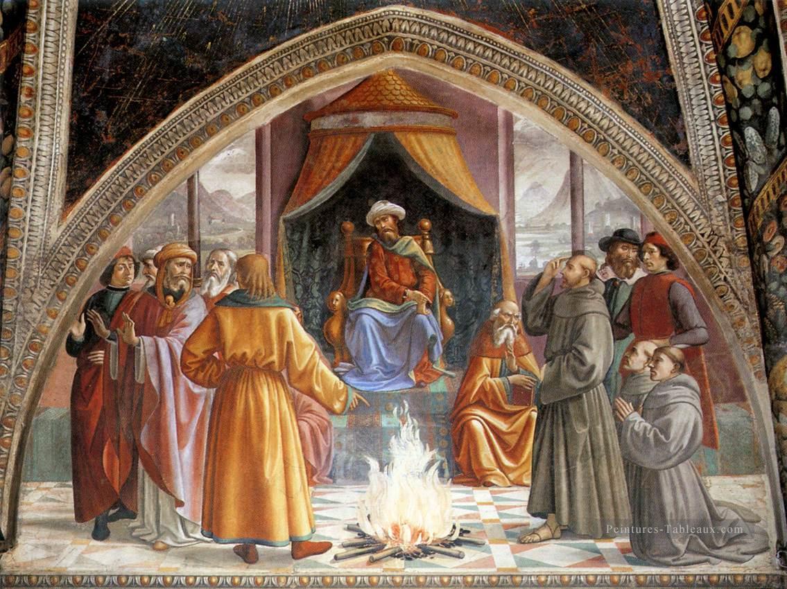 Test de feu avant le Sultan Renaissance Florence Domenico Ghirlandaio Peintures à l'huile